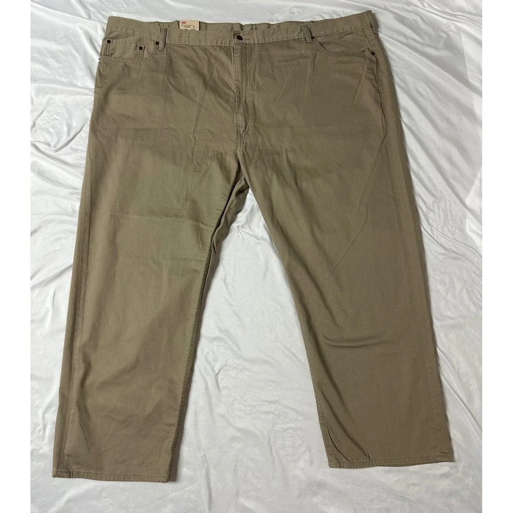 Levis 559 Relaxed Straight Fit Mens Jeans Khaki Tan Big and Tall 58x30 NWT